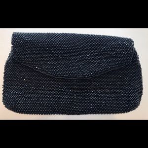 Vintage 1920’s black beaded belt bag